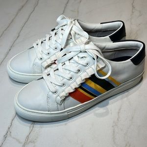 Tory Burch Sneakers White with Stripes (Size 7.5)